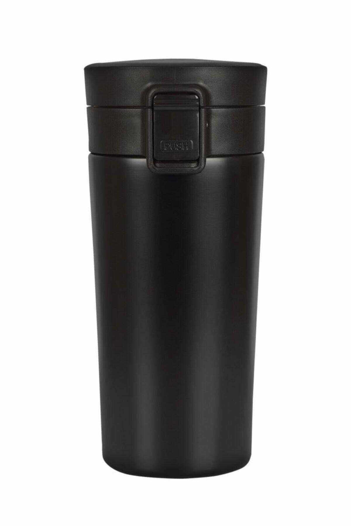 Thermos Quality Stainless Steel Double Layer Coffee Cup Vehicle 380 ml Thermos Cup Black