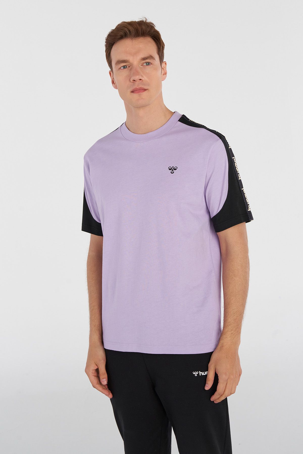تی شرت بنفش مردانه آستین کوتاه ست T هومل hummel