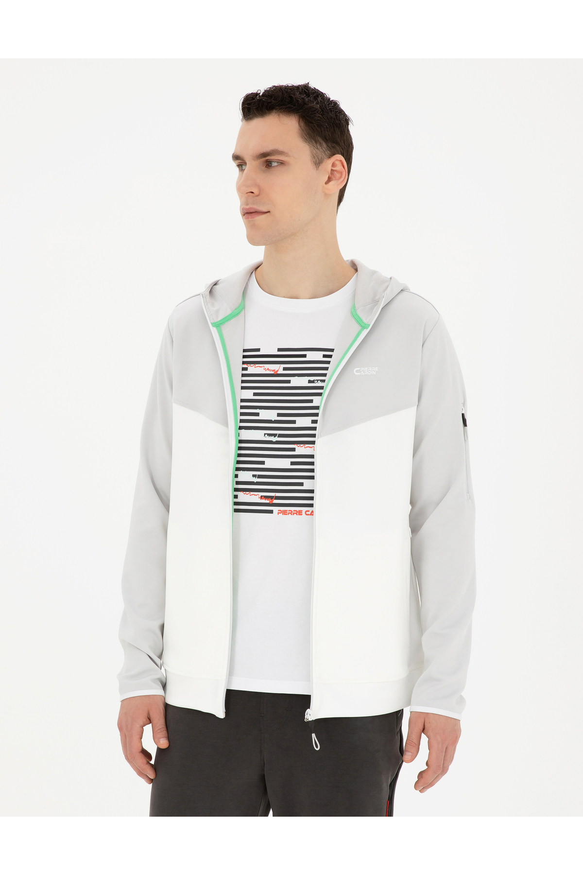 پیر کاردین ژاکت بافتنی خاکستری روشن سایز معمولی 50285147-VR001