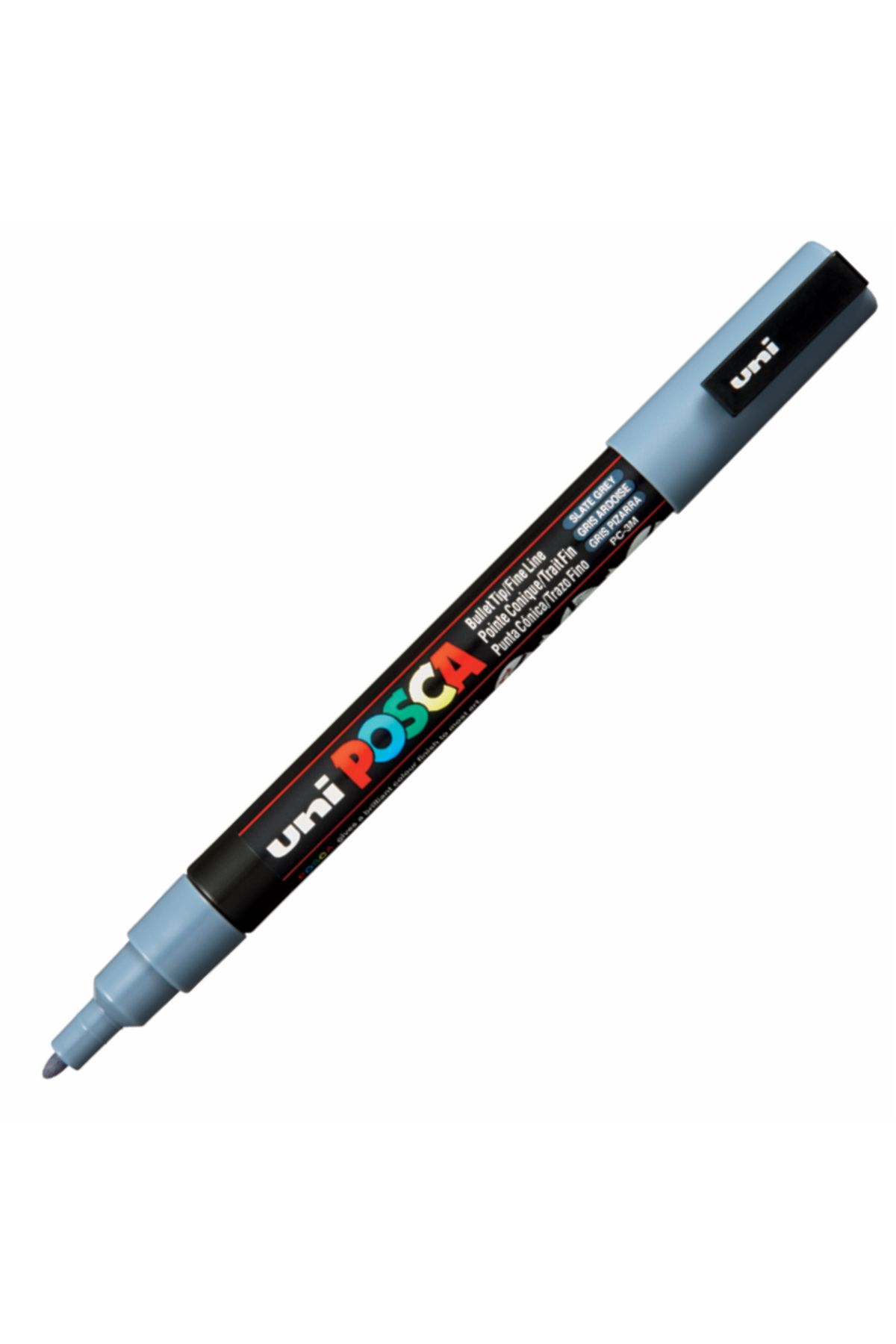 Uni Posca-Uni-ball PC-3M Posca - Water Based Lead Gray 0.9 Marker 2