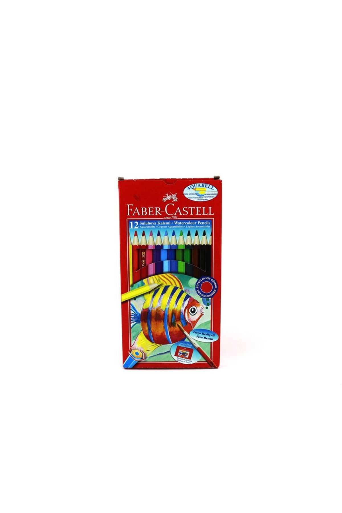 Faber Castell Faber 12 Renk Aquarel Boya Kalem Karton Kt 110622