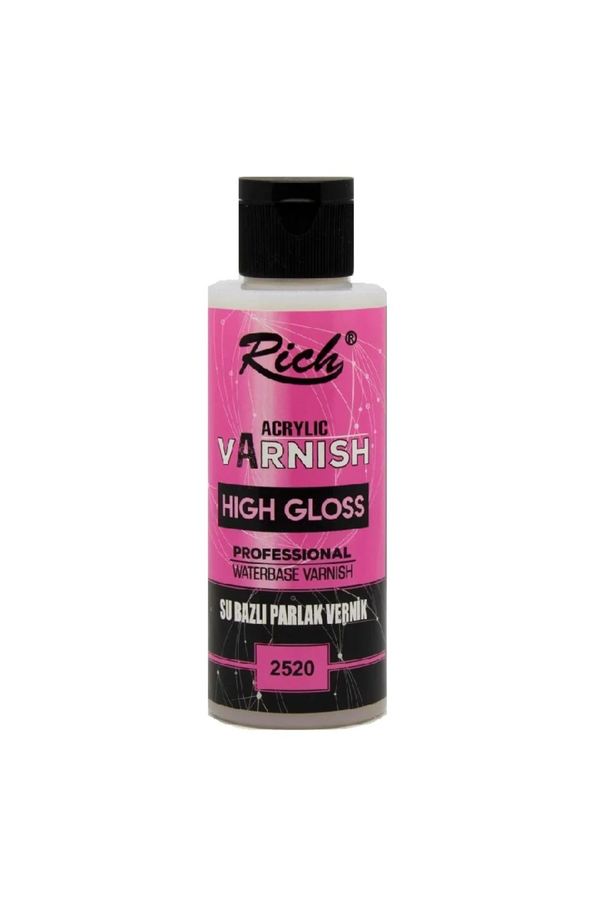 Rich 2520 Hıgh Gloss Su Bazlı Vernik Parlak 01676 120 Cc