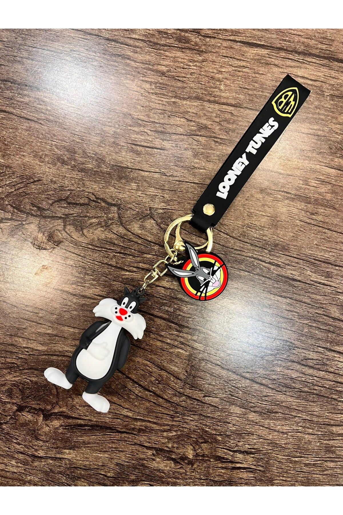 Future Sound-I Saw a Cat Like Sylvester & Tweety 3d Silicone Bff Couple Keychain 3