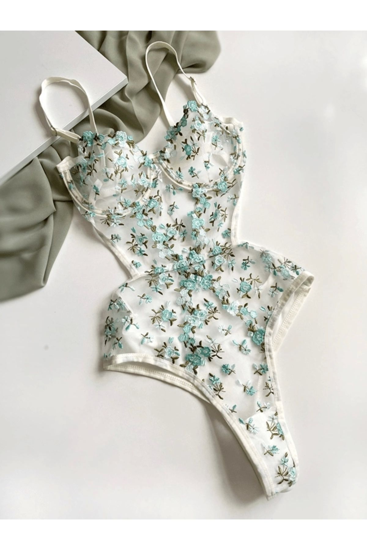 Gece İncisi-Bodysuit - Floral Detailed Design 2