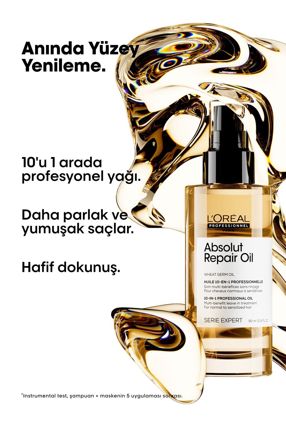 L'Oreal Paris Expert Absolut Repair 10 In 1 Yıpranmış Saçlar Için 10 Etkili Mucize Saç Bakım Yağı 90 — 3474636977369