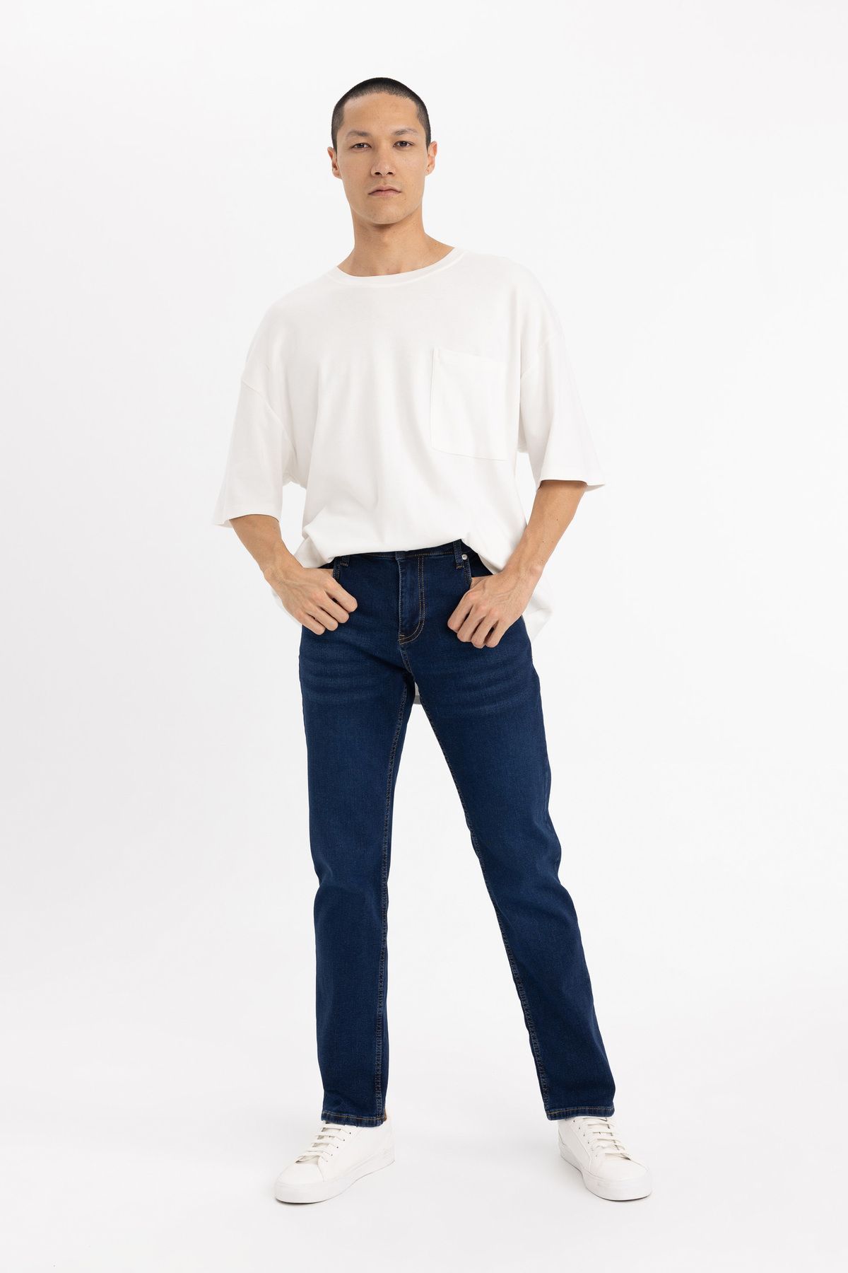 DeFacto-Sergio Regular Fit Normal Waist Pipe Leg Pants 5
