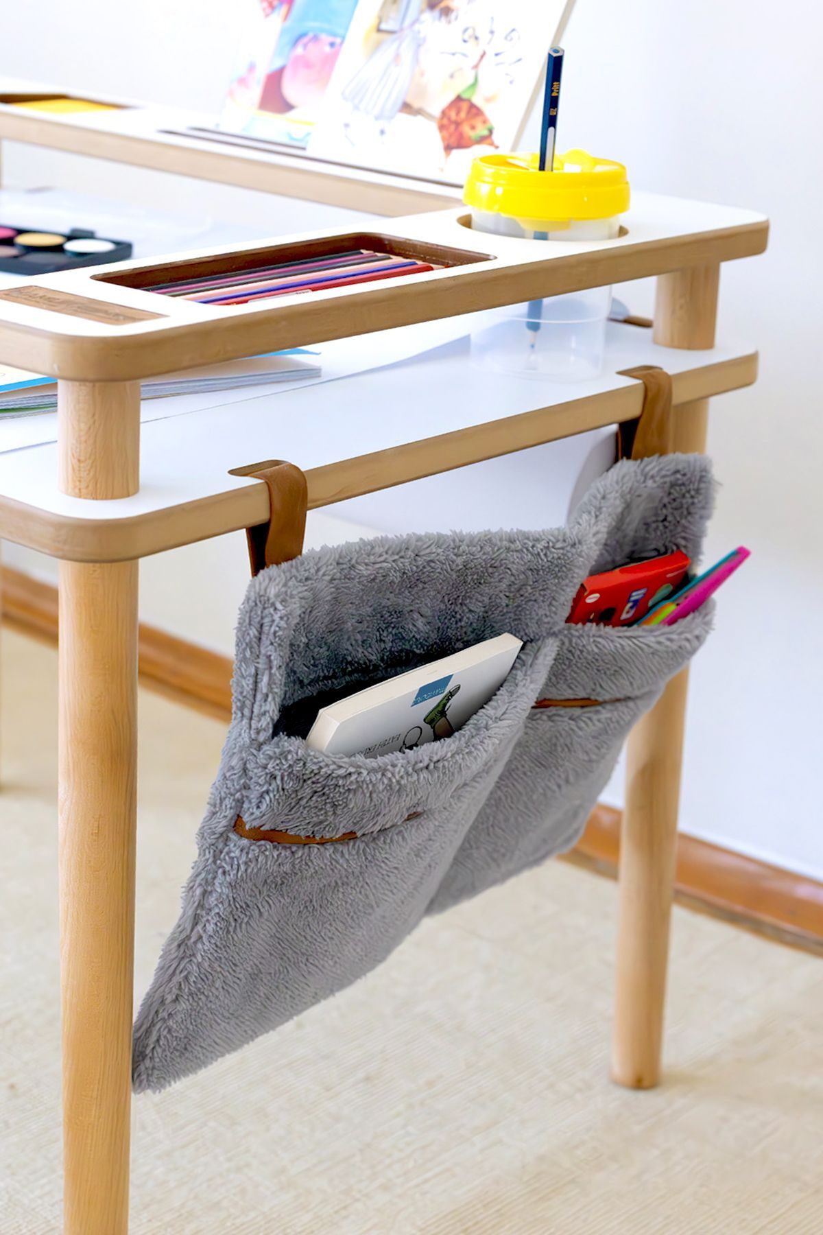 HAMUR Pratik Askılı Organizer Bebek Arabası Beşik Kenar Wellsoft Organizer Gri fotoğrafı 4 (önizleme)