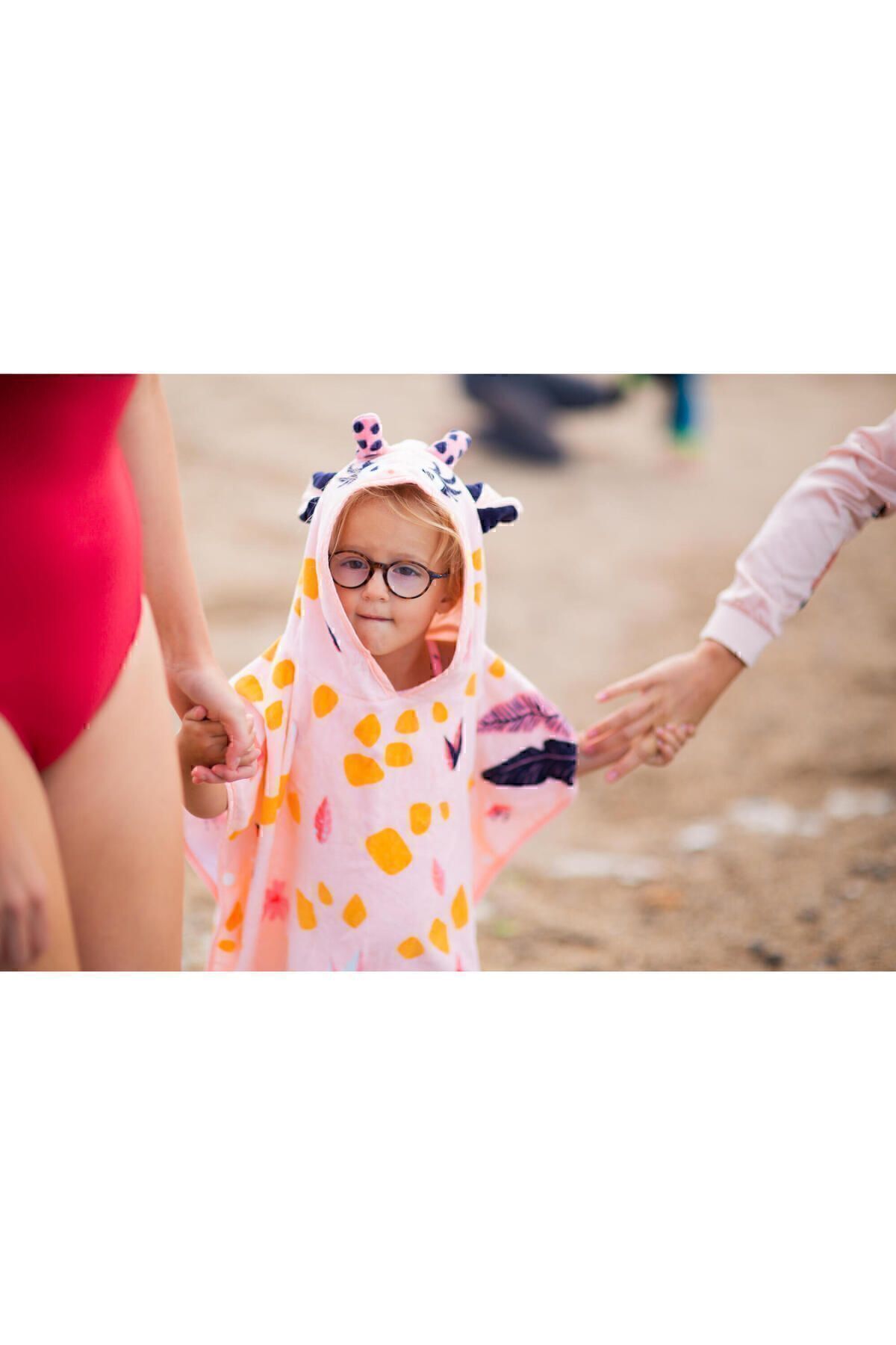 Decathlon NABAIJI Beyaz Pembe Zürafa Desenli Pamuklu Bebek Pançosu fotoğrafı 5 (önizleme)