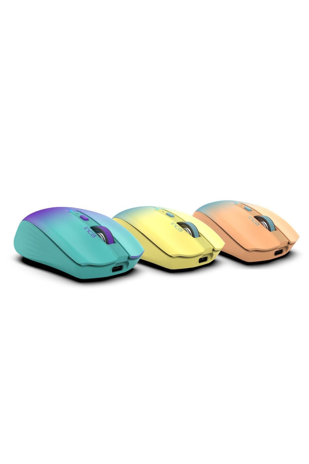 IWM-511RM Dual Mod Bluetooth+Wireless Rechargeable Gradient Color Silent Mouse - 2