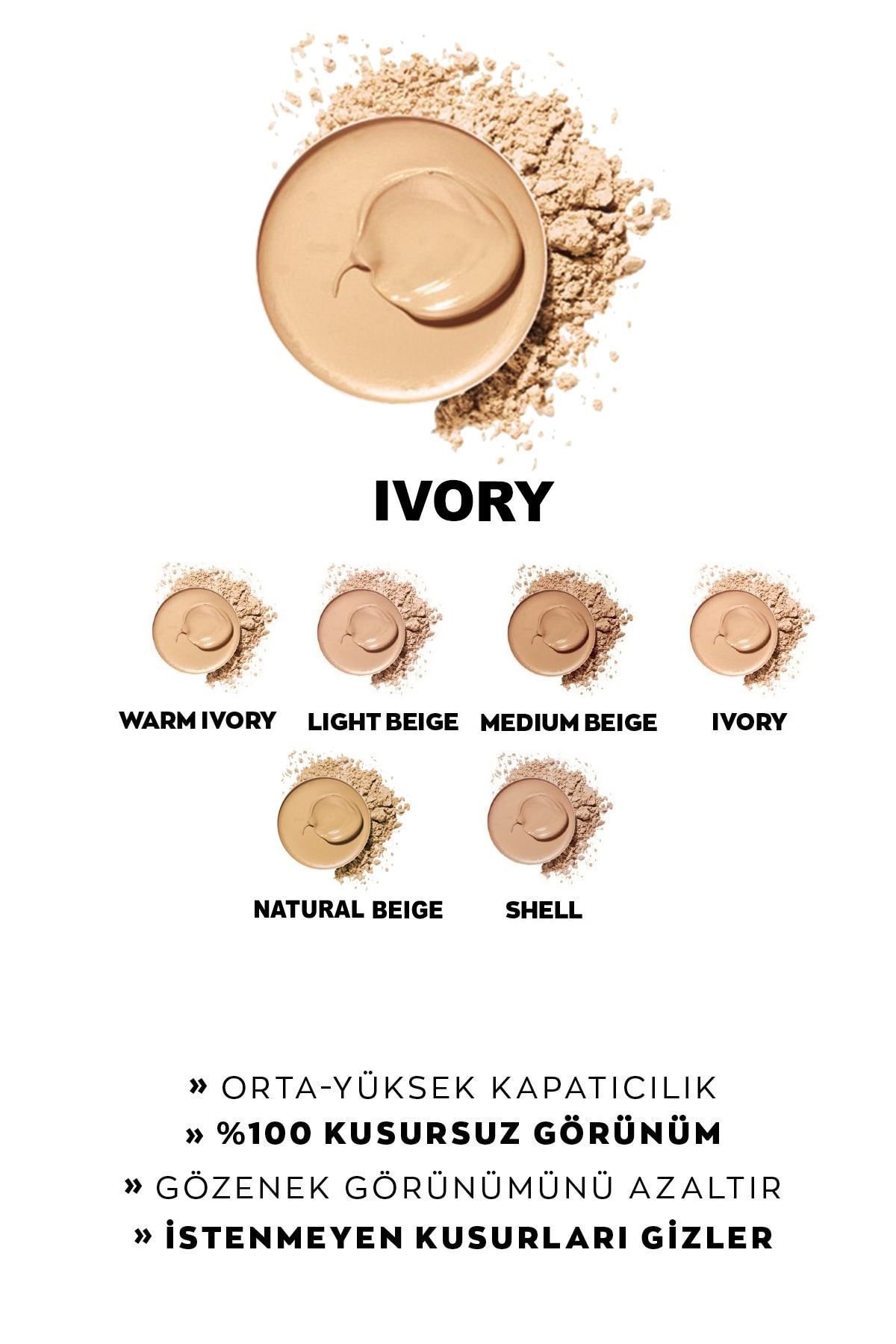 کرم پودر پاتا بدون عیب 9 گرم. عاج Avon