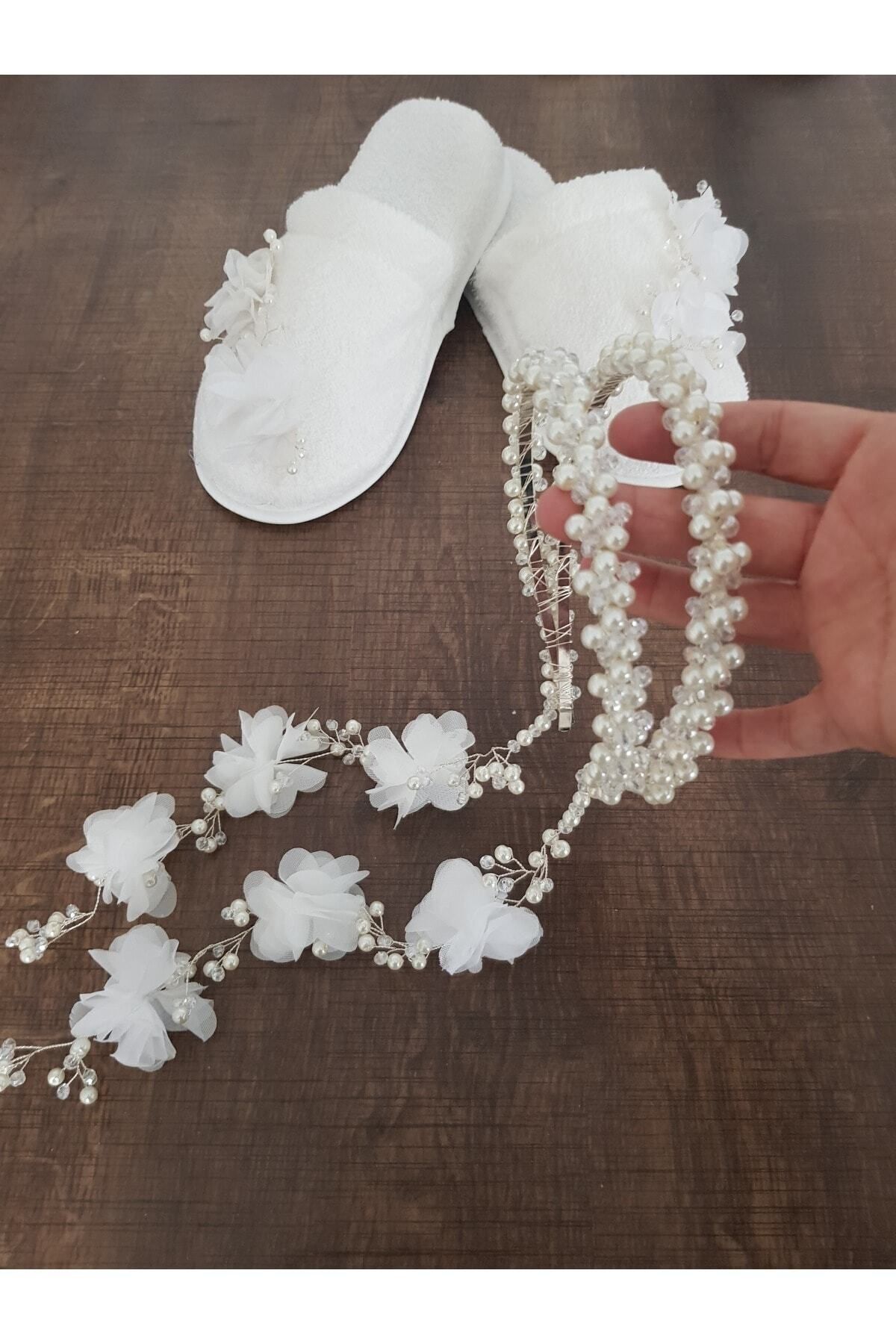 Online Çamaşır Kadın Lohusa Küpeli Terlik Tacı fotoğrafı 2 (önizleme)