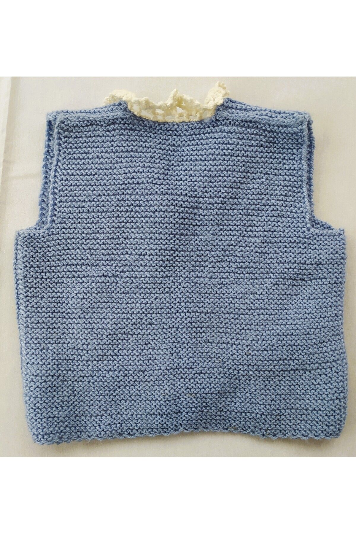 Bircan Hediyelik Mavi El Örgüsü Robadan Bebek Yeleği 3 Yaş fotoğrafı 2 (önizleme)