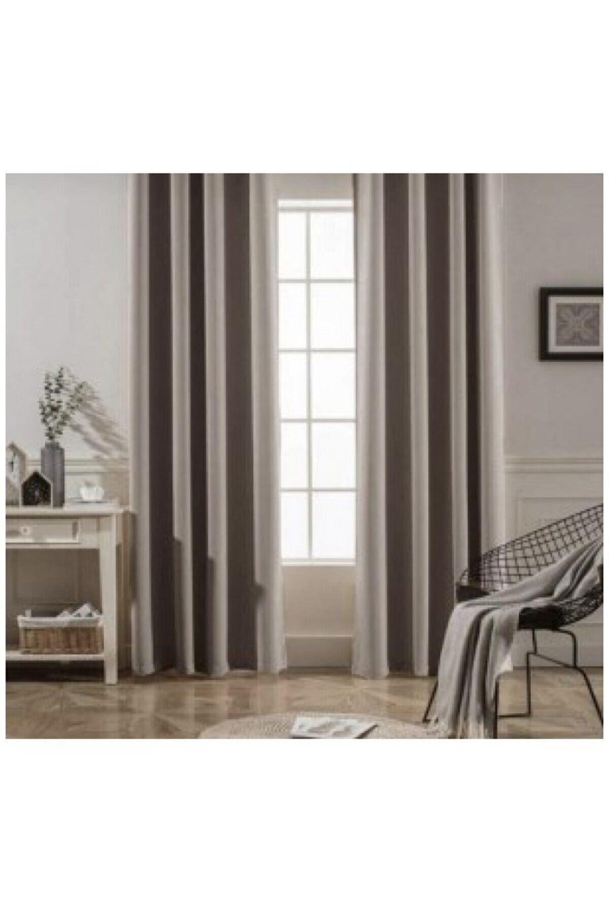 DEVRİM OLİVYA TEKSTİL-Luxurious 1.Senif Plain Planting - Blackout Beige, Milk Coffee Blackout Background Curtain - Width X Length Sizes Any Sizes 1