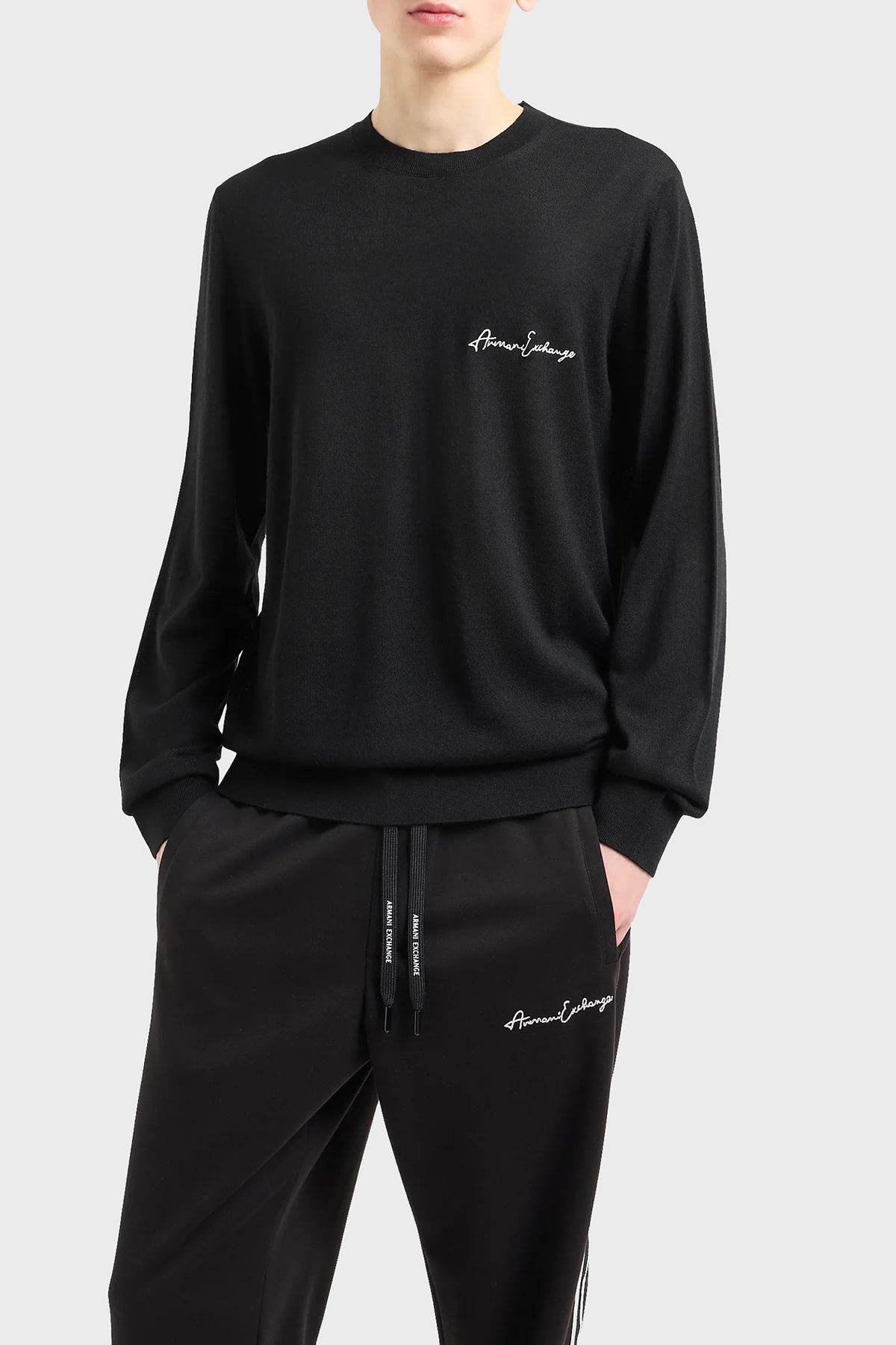 سویشرت مردانه یقه پشمی معمولی فیت 8NZM5A ZM1YZ 1200 Armani Exchange