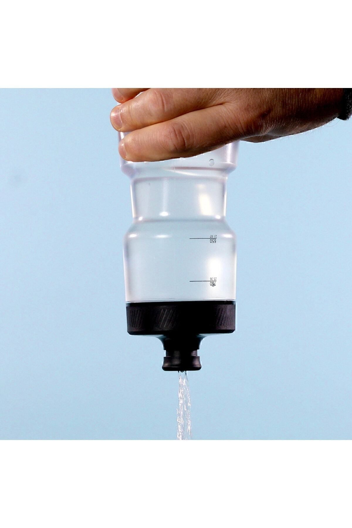 قمقمه ورزشی مشکی 650 میل ون Rysel Flask ارتفاع Fastflow Decathlon