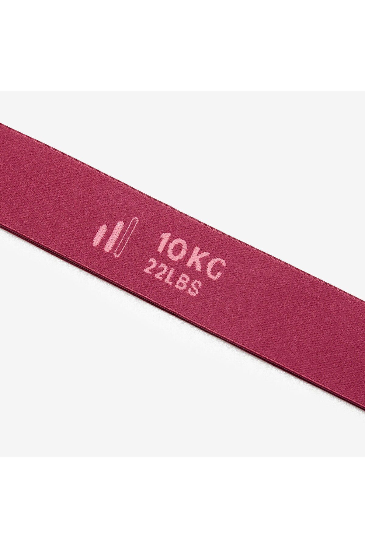کش مقاومتی قرمز Domyos Pilates Band 500 متوسط الاستیک بنفش Decathlon