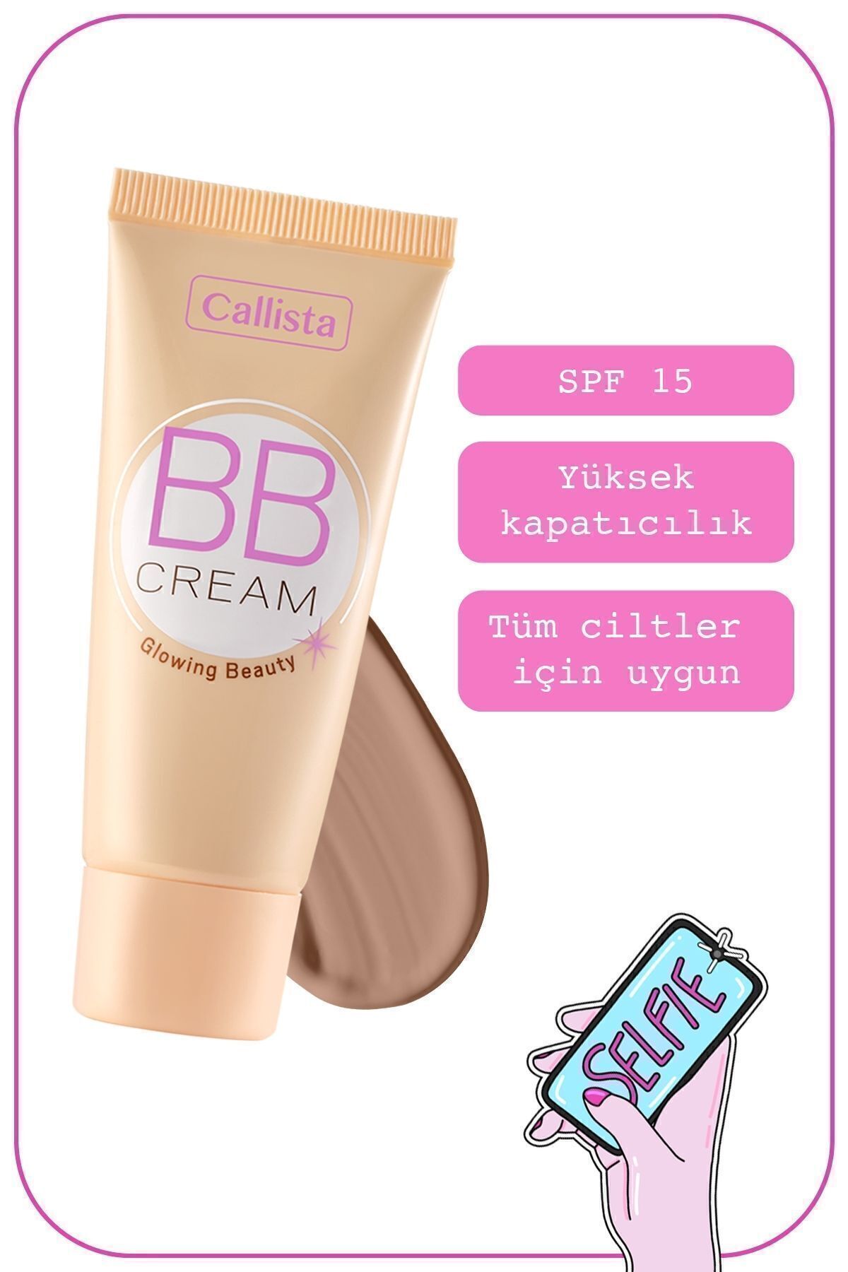 کرم بی و سی نارنجی BB SPF 15 کانسیلر فشرده 140 بژ متوسط Callista