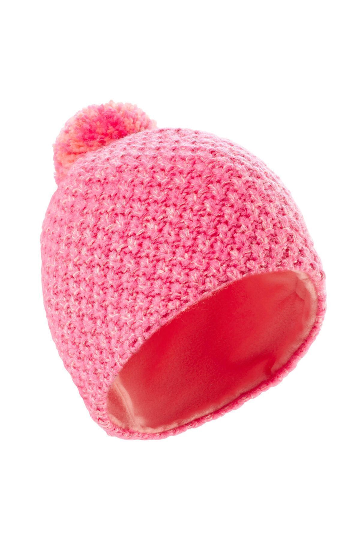کلاه بافتنی صورتی دخترانه و پسرانه بچگانه Wedze Ski Beanie ان بی انتها Decathlon