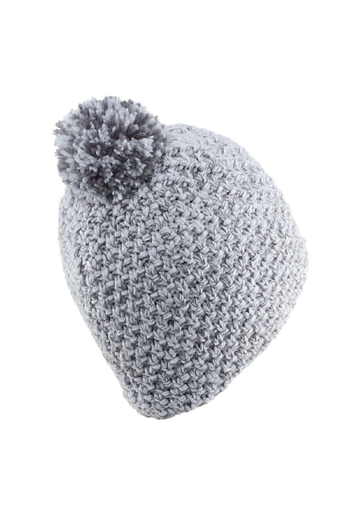 کلاه بافتنی آبی دخترانه و پسرانه بچگانه Wedze Ski Beanie ان خاکستری روشن بی زمان Decathlon