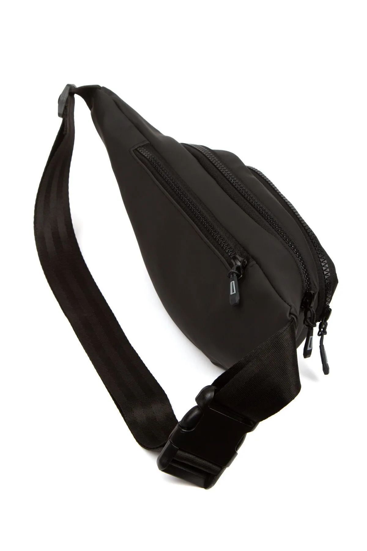 tuldar  Siyah Yumuşak Deri Usb Kulaklık Çıkışlı Crossbody Çapraz Göğüs Omuz Ve Bel Çantası - Görsel 4