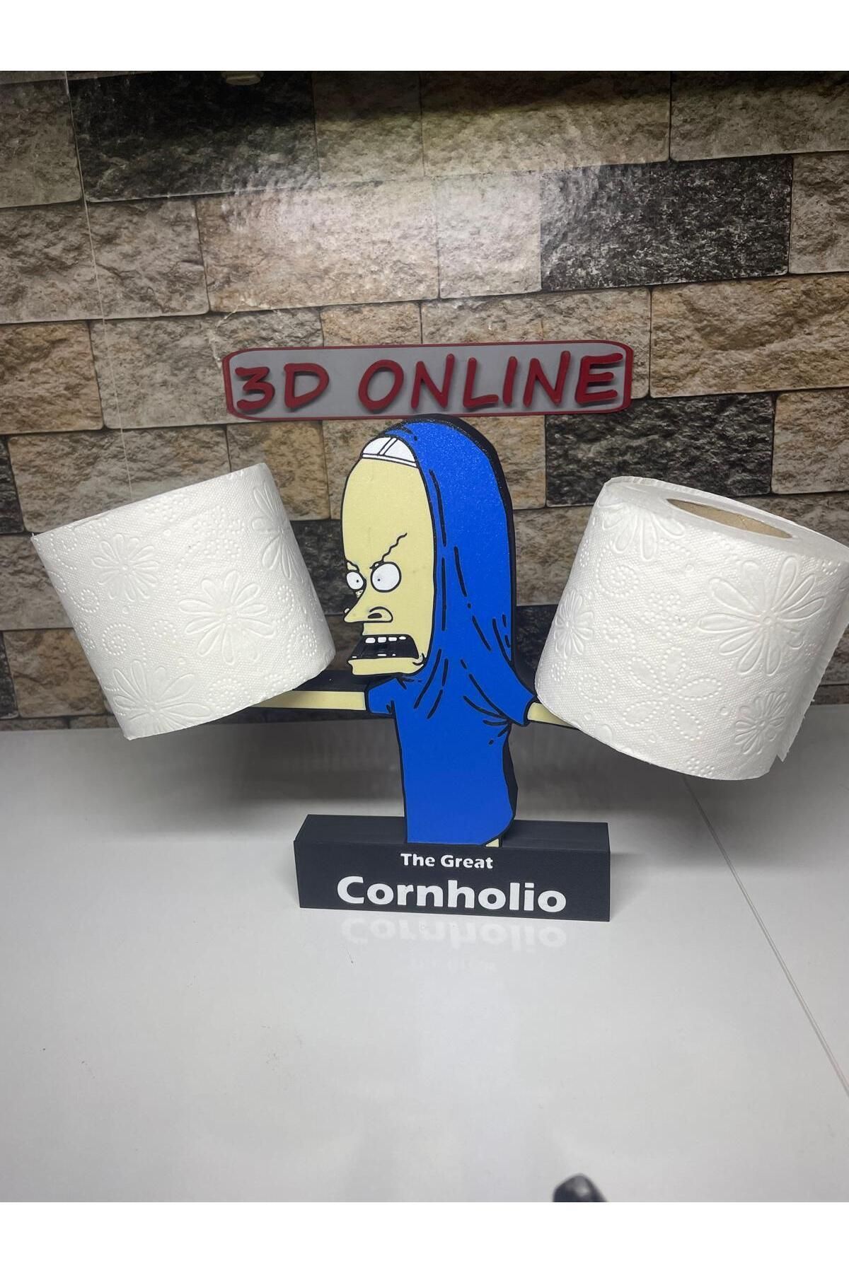 HobiHub Suport Pentru Hârtie Igienică Cornholio Decorativ Suport Pentru Role De Toaletă - Mărime unică