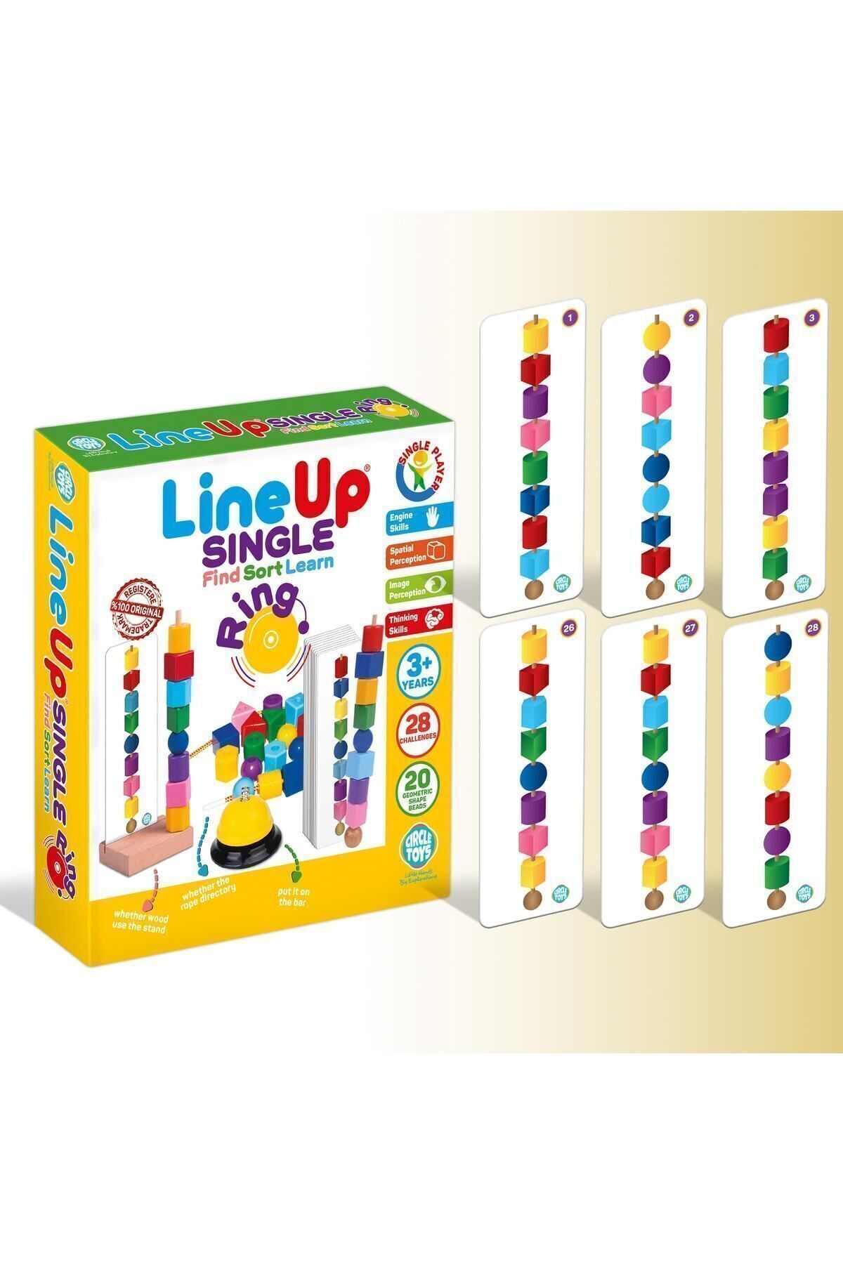 line up-لعبة Lineup ذات الحلقة المفردة والفرز - لاعب واحد، مع جرس 2