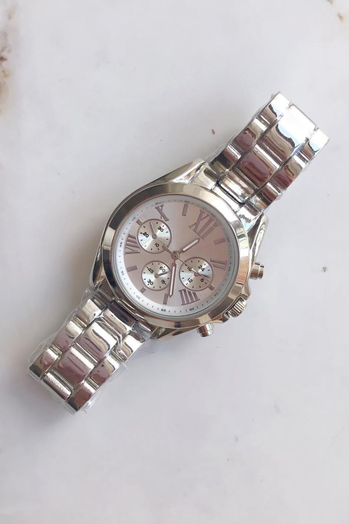 OQQO-Dial Design Metal Full Silver Women's Wristwatch 4