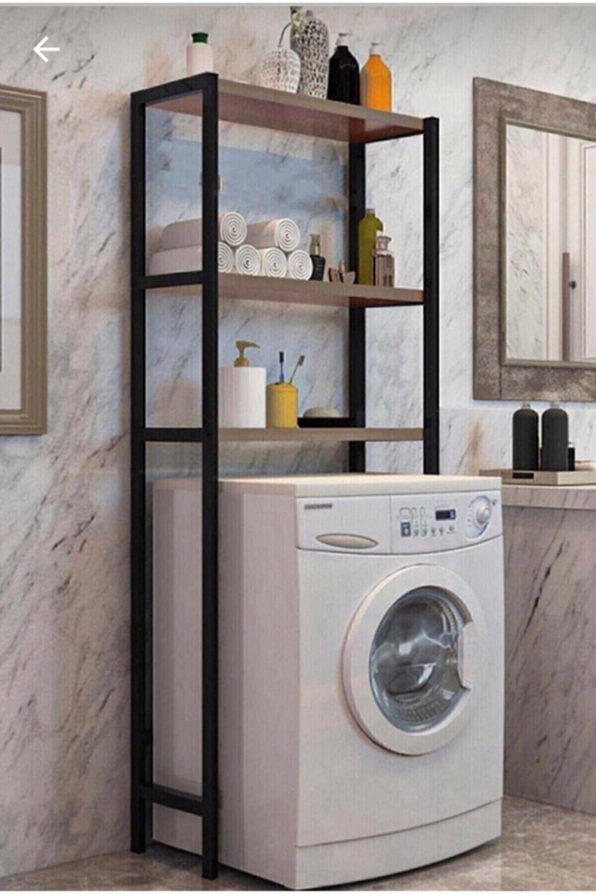 Çamaşır Makinesi Üstü Düzenleyici Raf Banyo Rafı Makina Üstü Çok Amaçlı Dolap