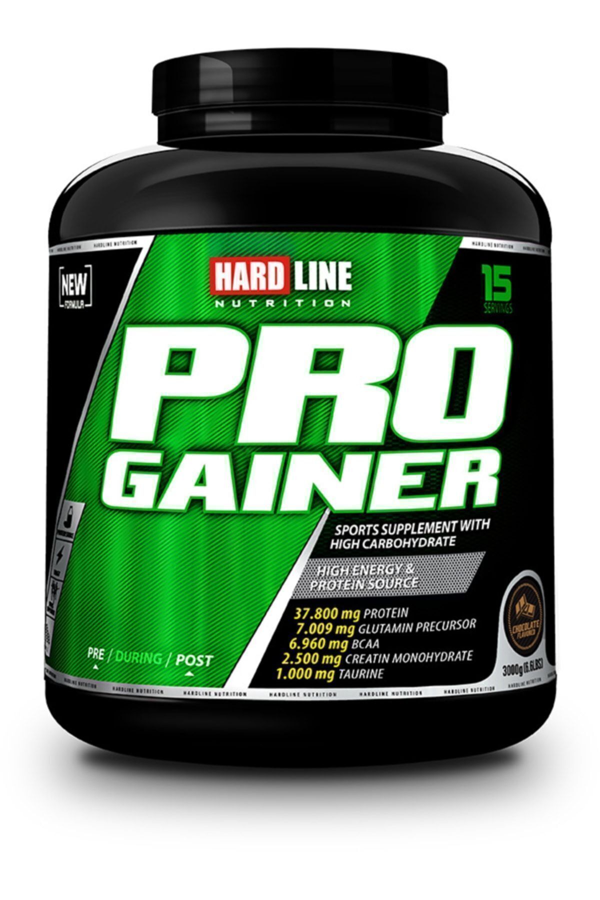 Hardline-Progainer 3000 gr - Chocolate Flavored Carb Powder with Volume Support 1