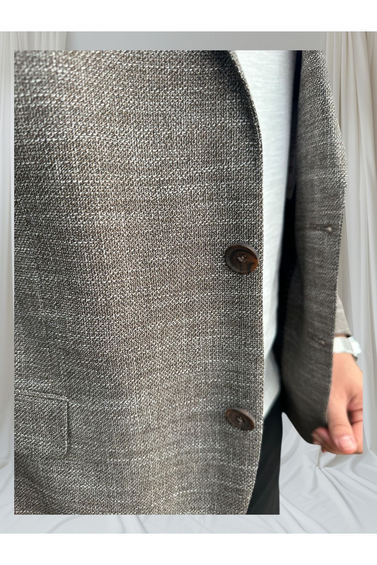 ژاکت مردانه بژ Luisero | 12 اورجینال - تصویر 5