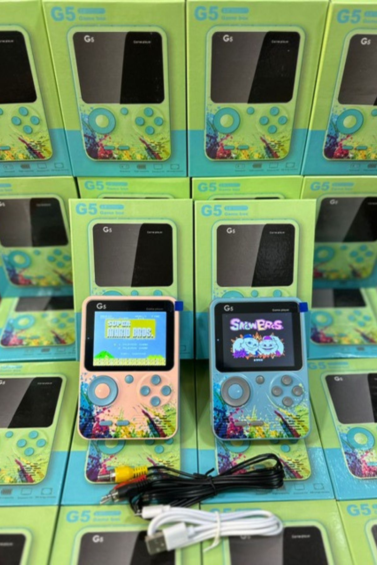 G5 Game Box Mini Taşınabilir Oyun Konsolu 500 Oyunlu 8