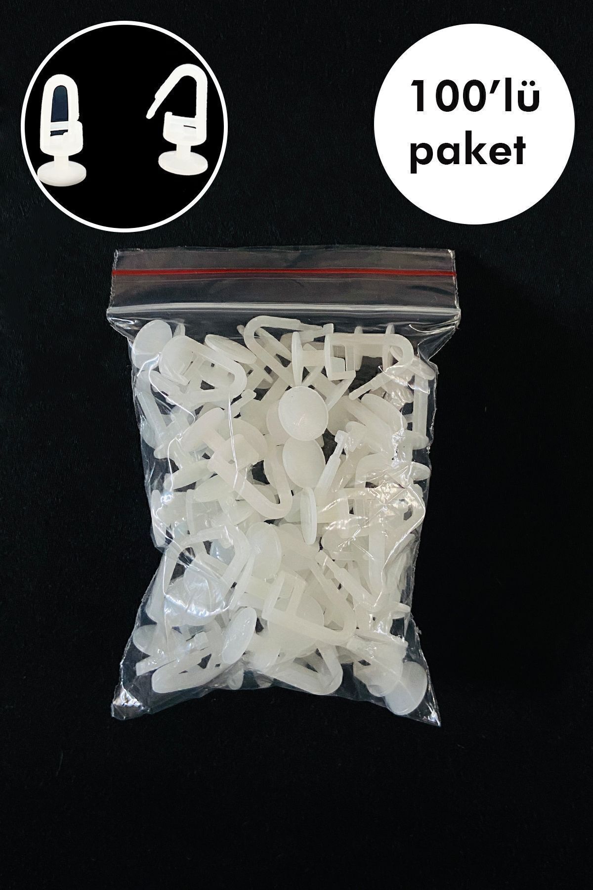 100 Pcs Interlocking Plastic Curtain Button Roulette 100 pcs