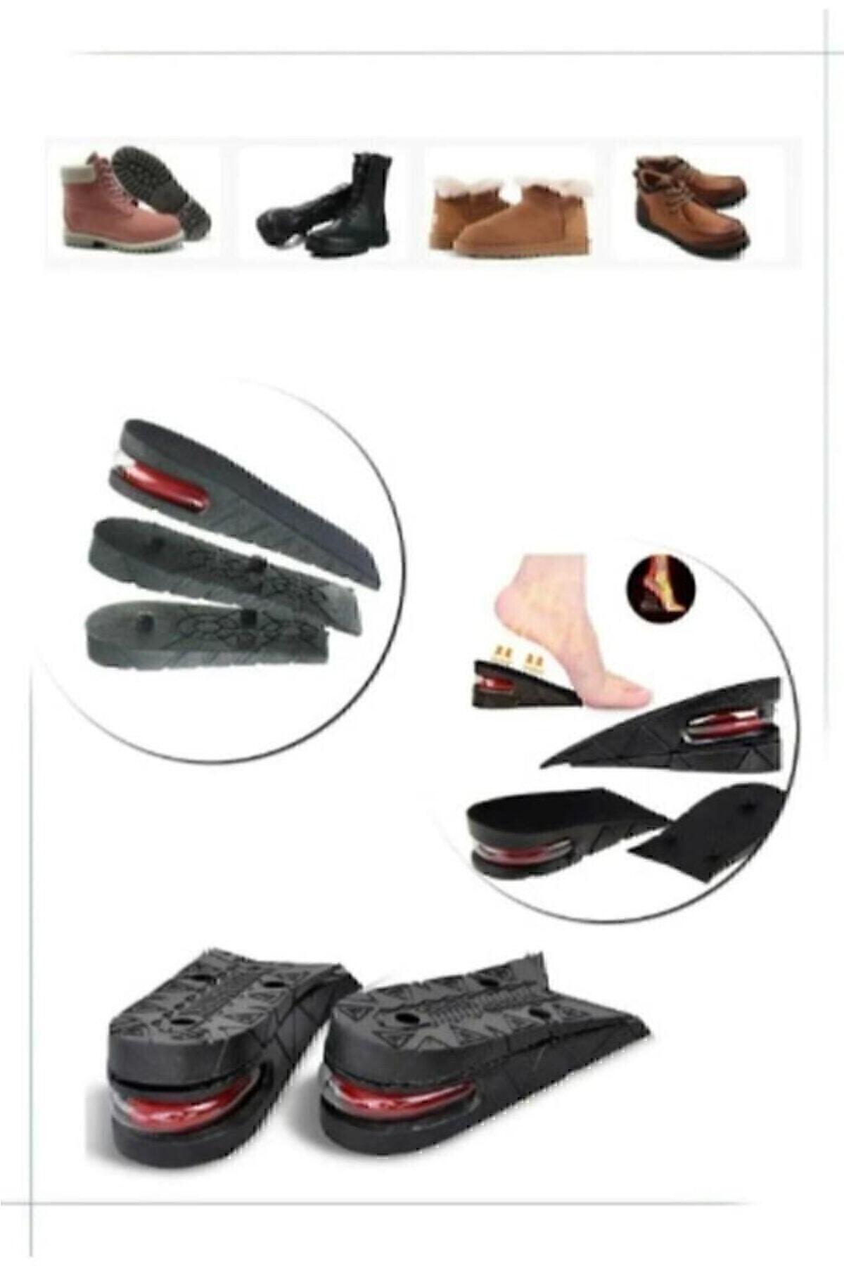 CMT-5 Cm Air Cushion Height Increasing Insoles Extending Heel Enhancer 6