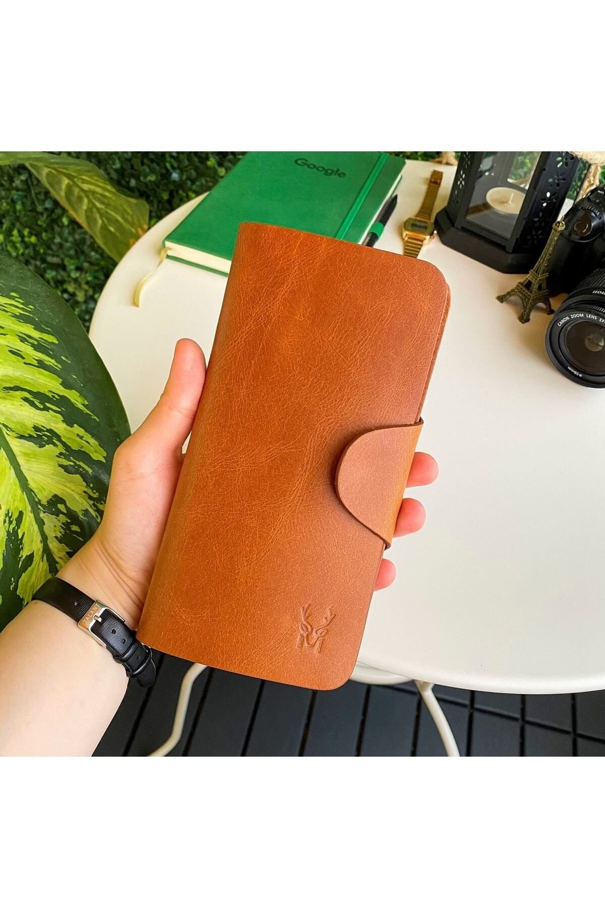 Genuine Men's Amando - Long Stylish Portfolio with Genuine Leather Gift Box Model Tugian Tan Wallet