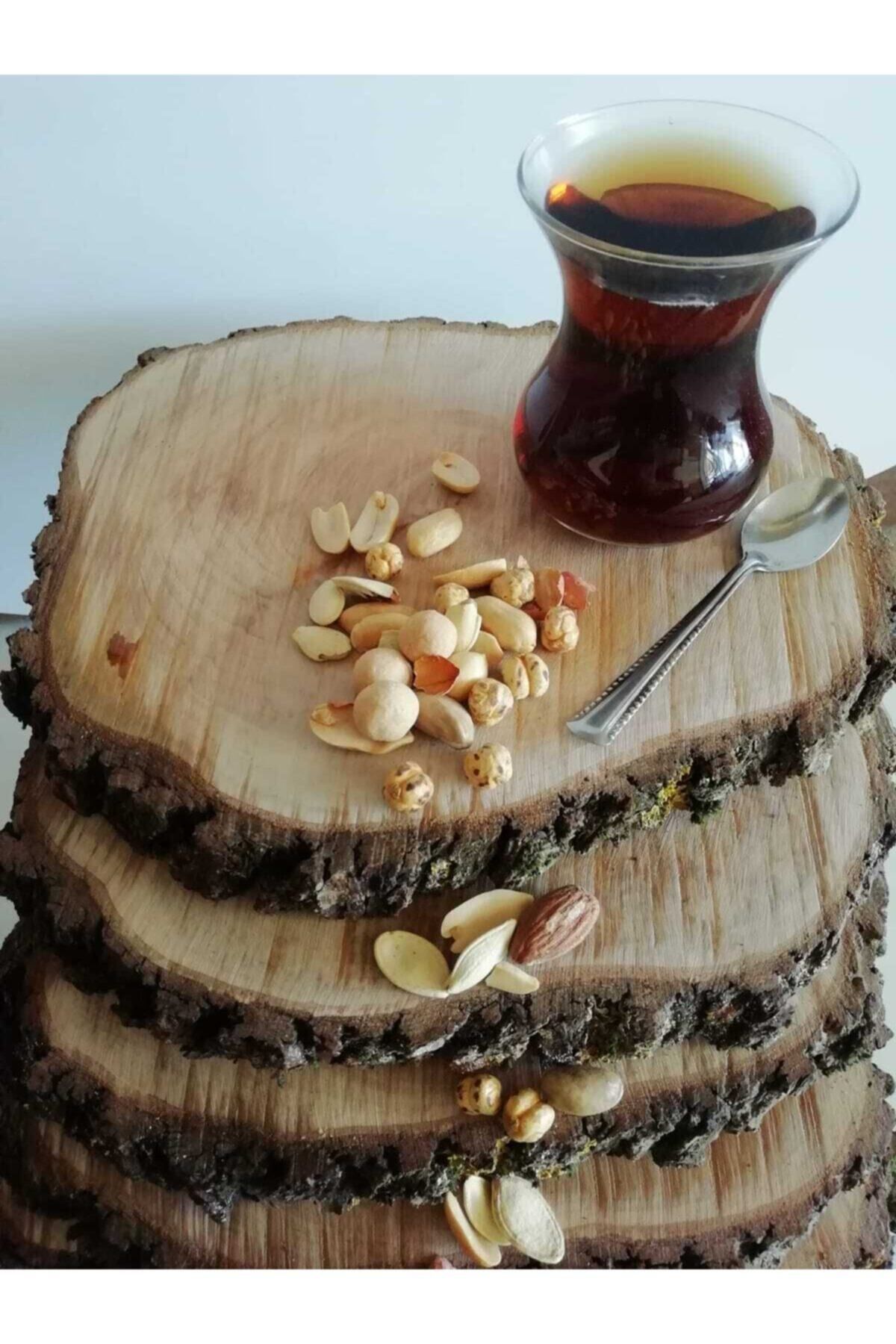 canhobitasarım-Can Hobby Design - 8 Natural Wooden Decorative Log Serving Presentation Trays 3