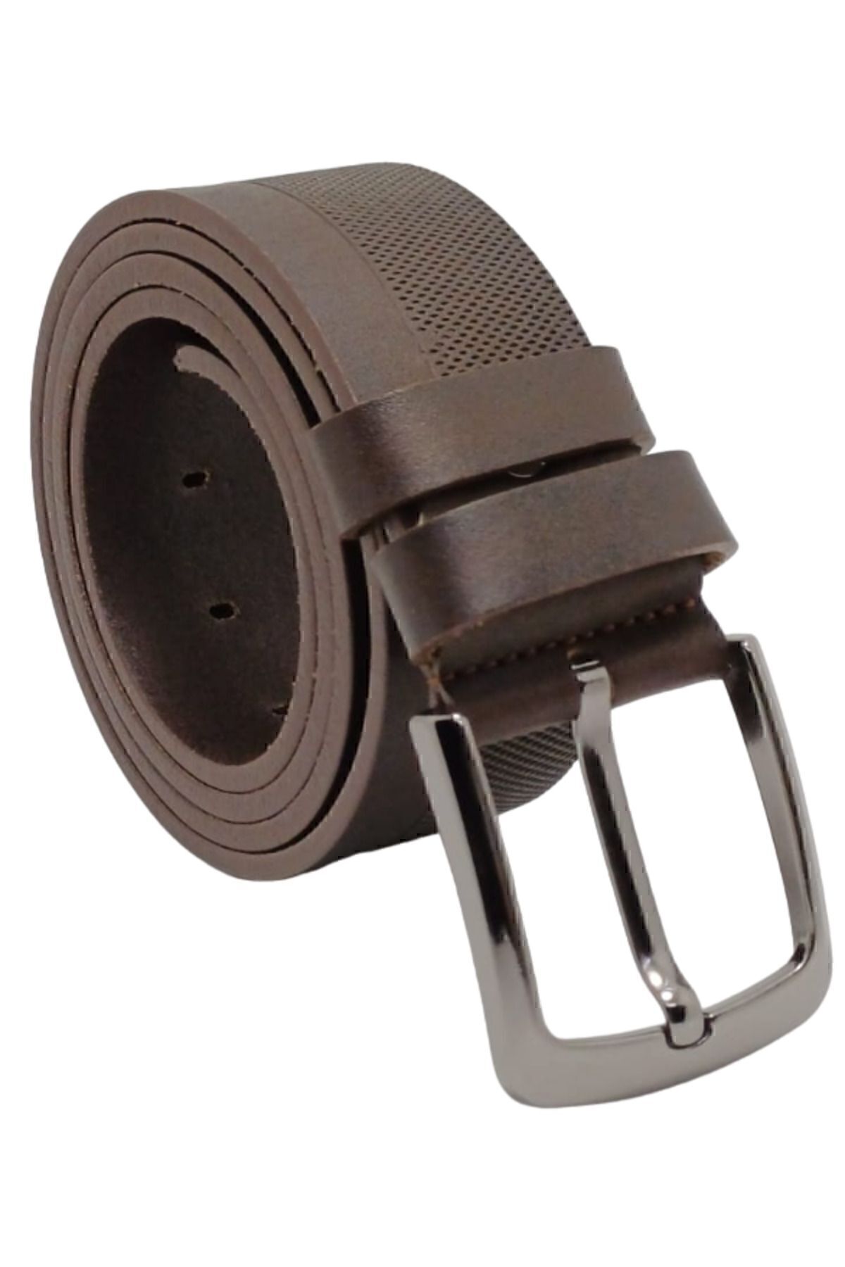 کمربند مردانه قهوه ای Deribond | 4.50DERİ اورجینال - تصویر 4