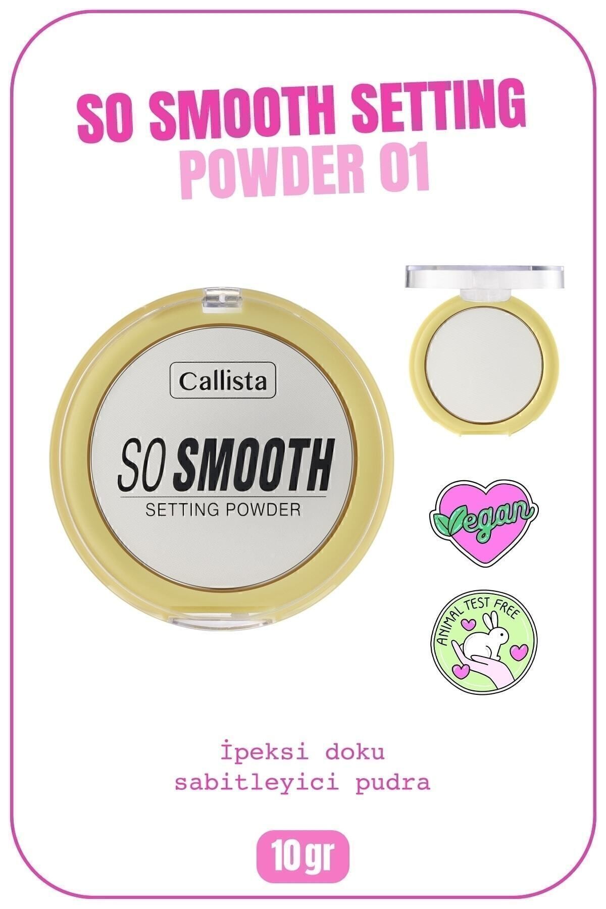 Callista کالیستا پودر تثبیت کننده آرایش So Smooth - 01 Bake Me Up - شفاف — سفید پودر تثبیت کننده آرایش So Smooth Set