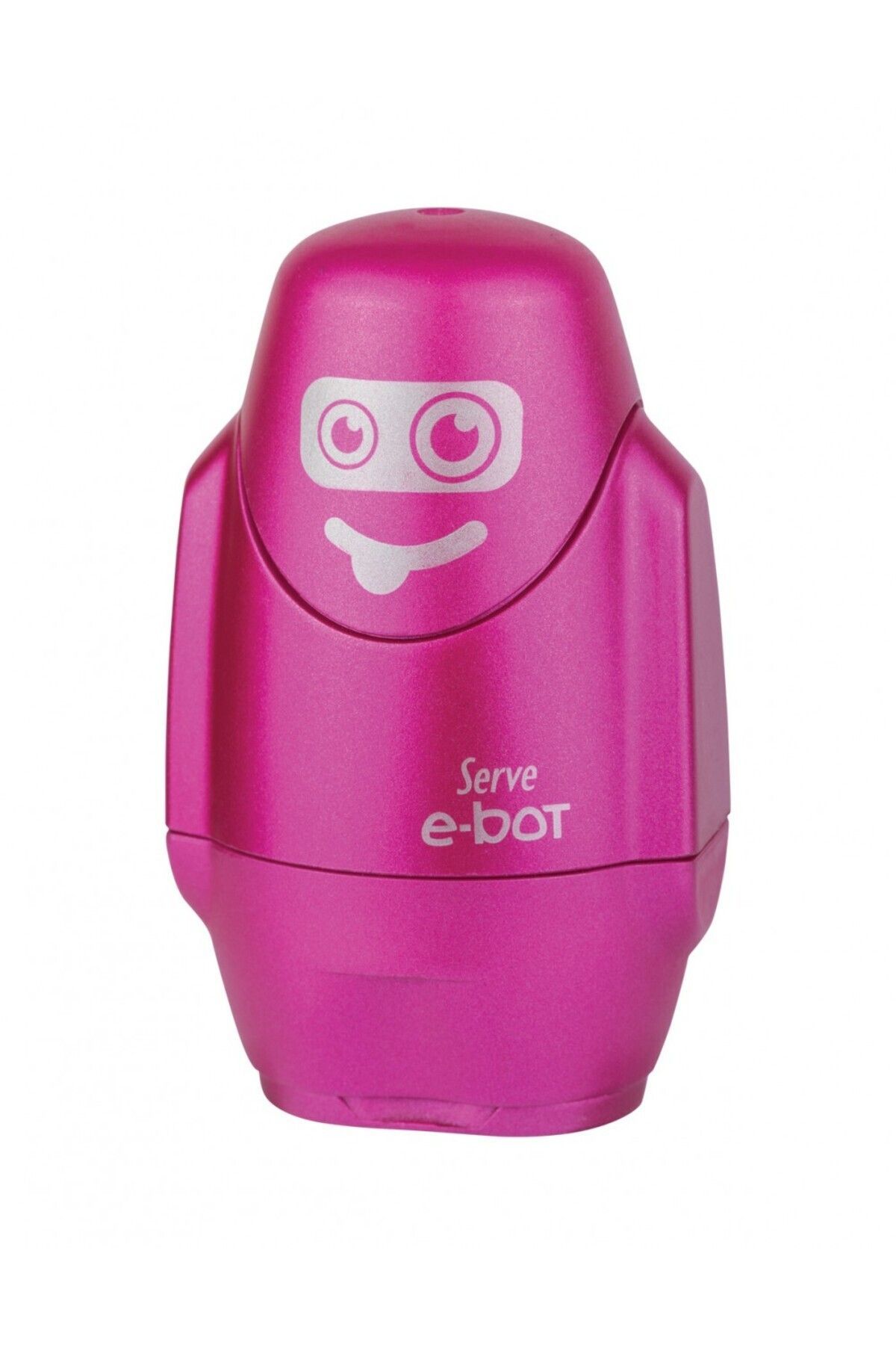 Serve-E-bot Pencil Sharpener with Eraser Metallic Pink 1