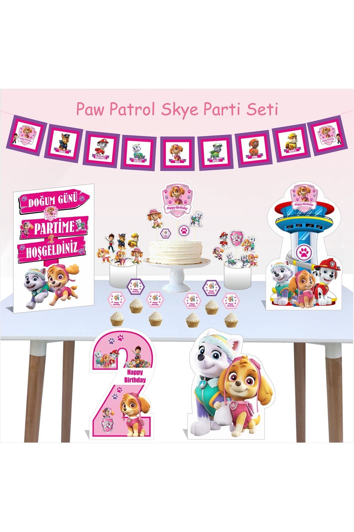 Paw Patrol Skye 2 Yaş Doğum Günü Parti Paketi