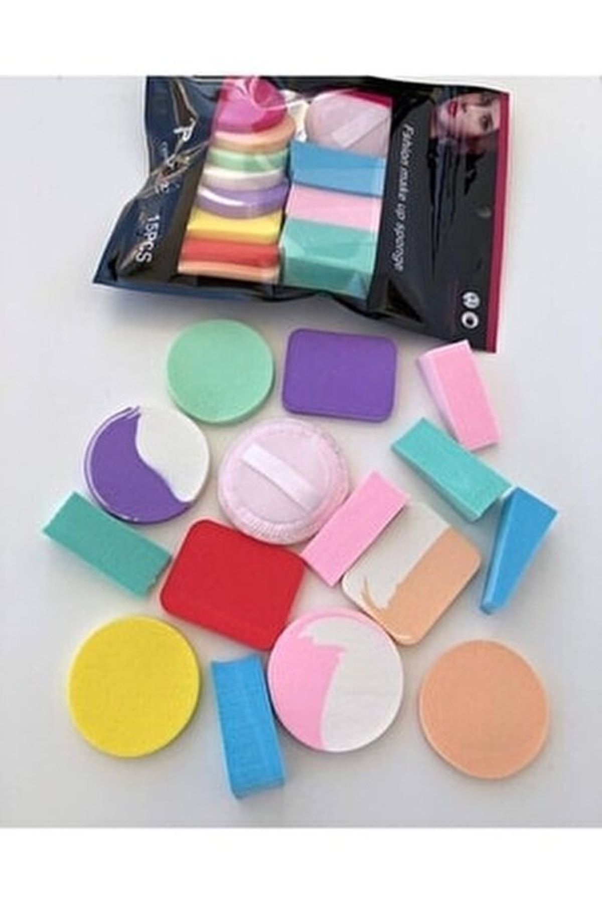 اسفنج آرایشی رنگارنگ 15 تکه Sng729392 MST COSMETİC