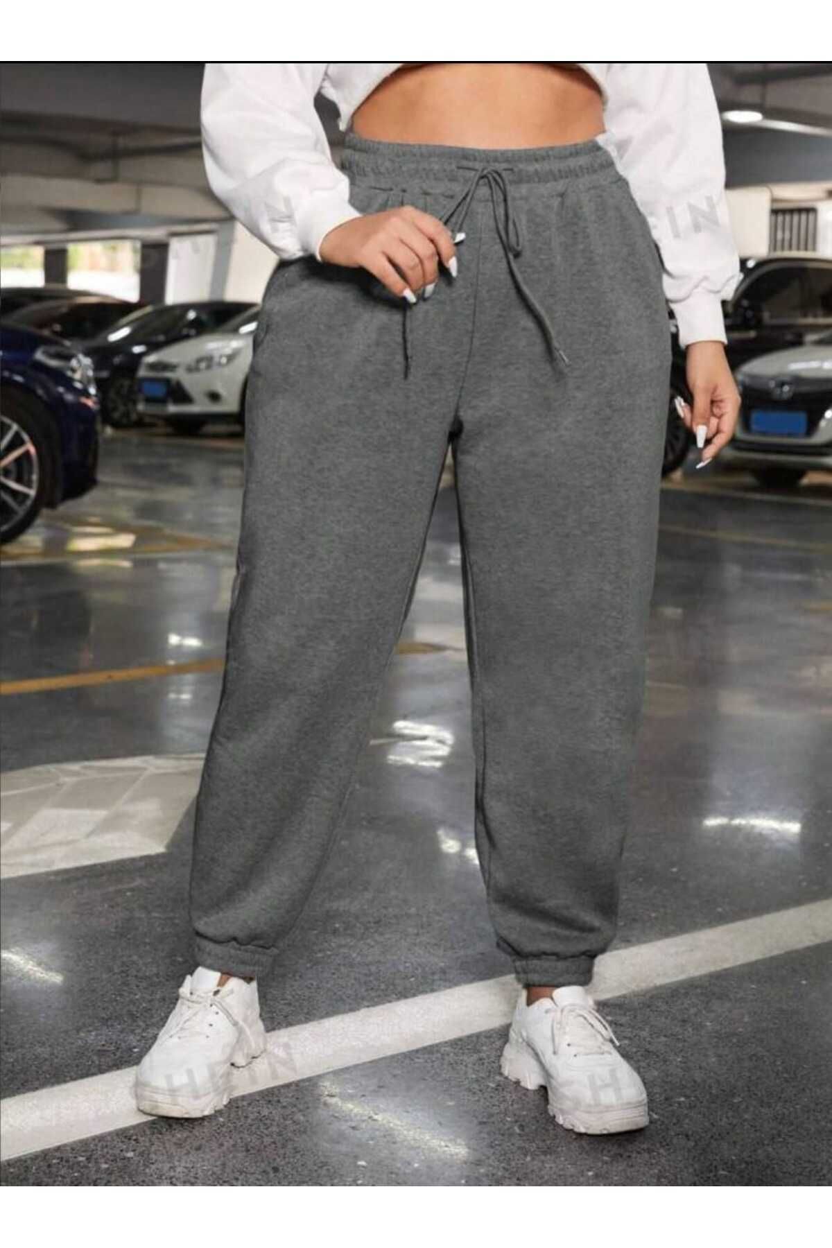 TNR SPORT Unisex Jogger Paça Eşofman Altı-Paça Lastikli