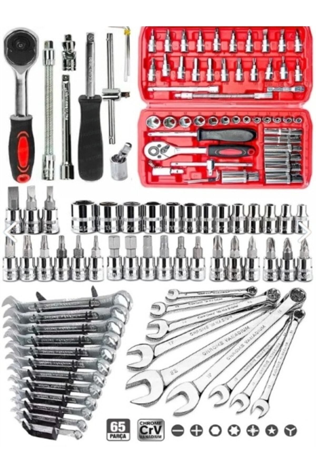rigour-65 Piece Socket And Wrench Set Combination Wrench Set And Socket Set 1