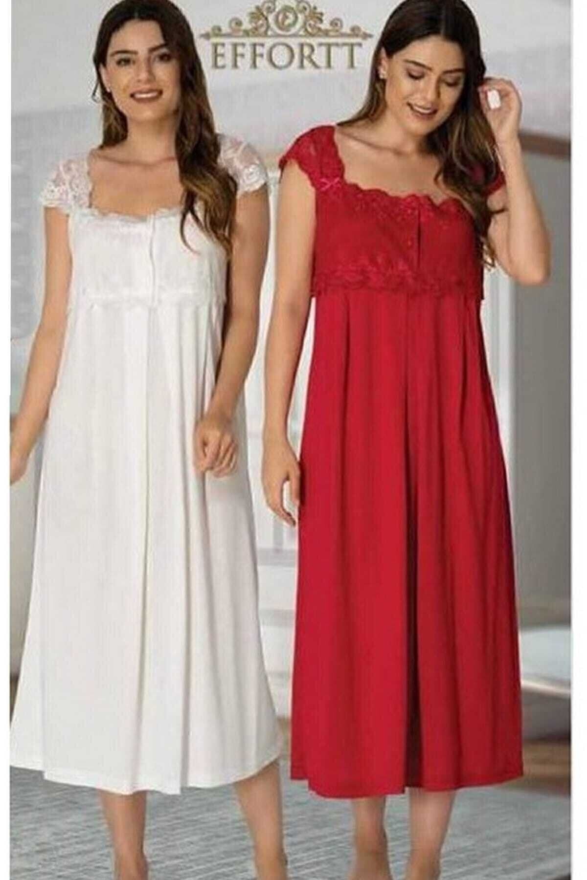 Effort Pijama-Maternity Efforrt Maternity Nightgown Ecru 2304 3