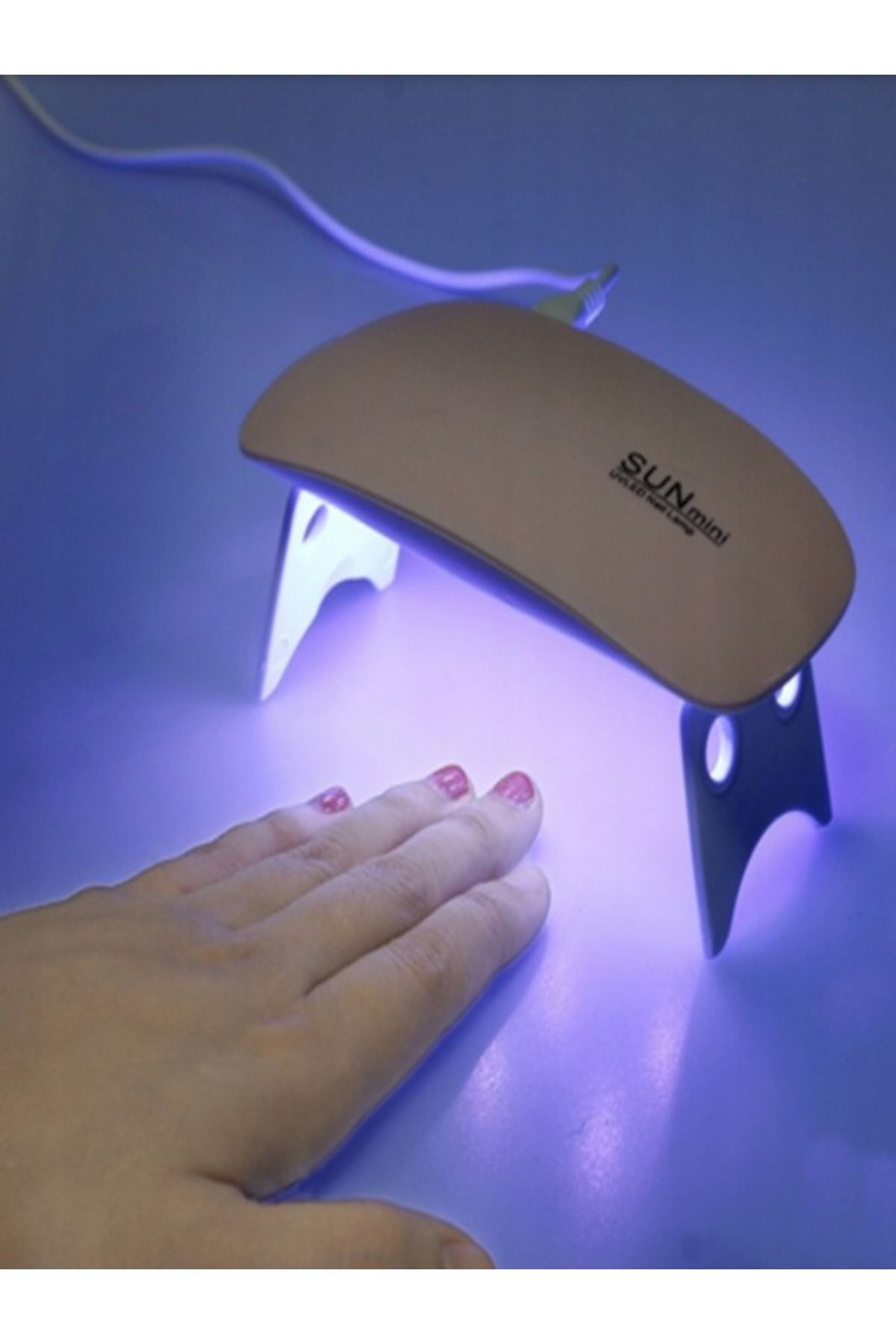 SUNmini 2 Modlu Zaman Ayarlı UV Oje Kurutcu 6 Ultraviyole ledli Takma - Protez Tırnak Kurutucu — nwn_sunmini_ E_Y — تصویر 5 از 8