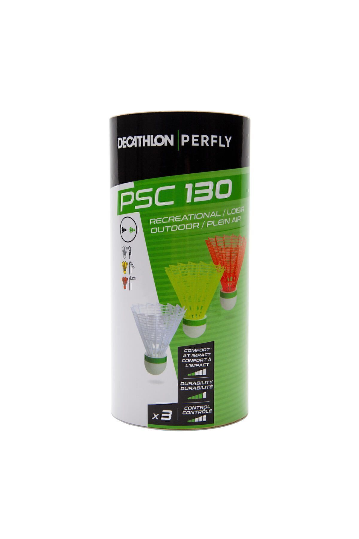 Decathlon Perfly Badminton Topu - Dış Mekan - 3'lü Paket