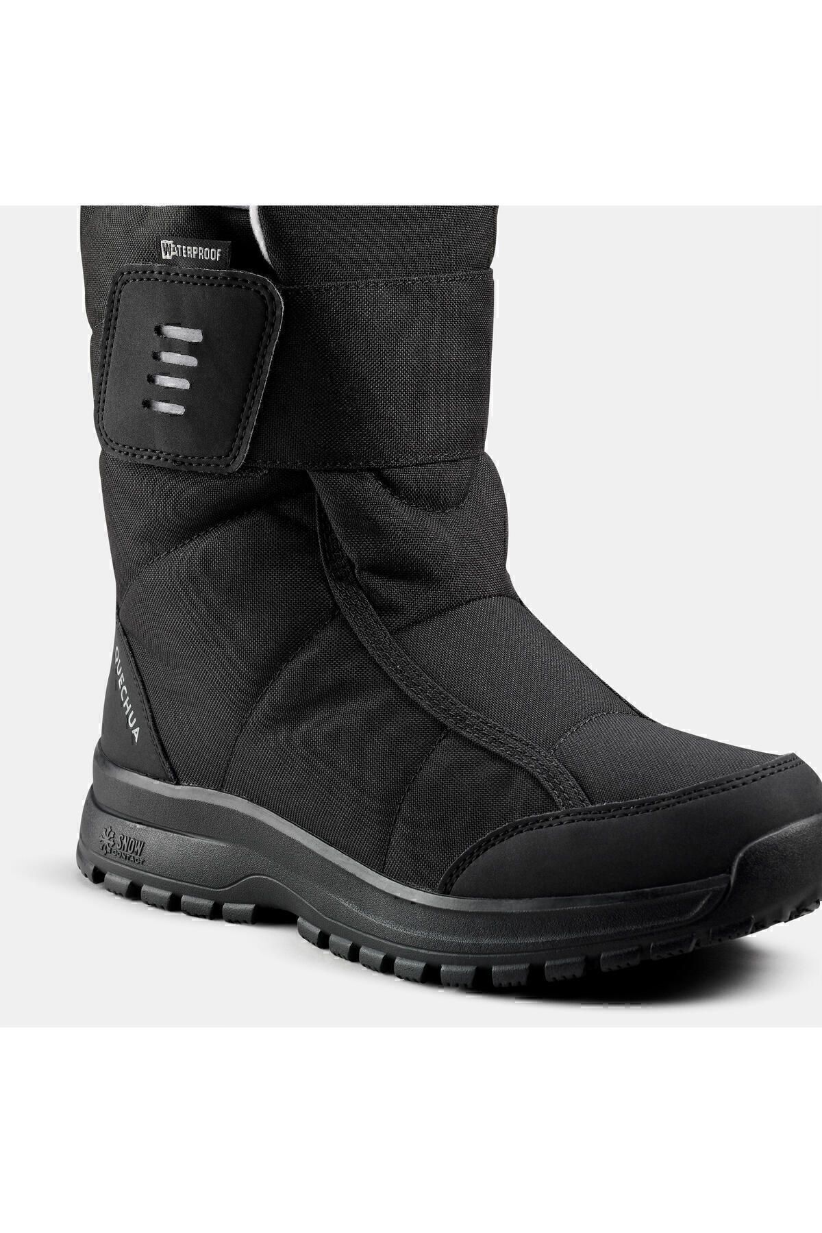Kadın Cırt Cırtlı Outdoor Kar Botu - Su Geçirmez - Siyah - Sh100