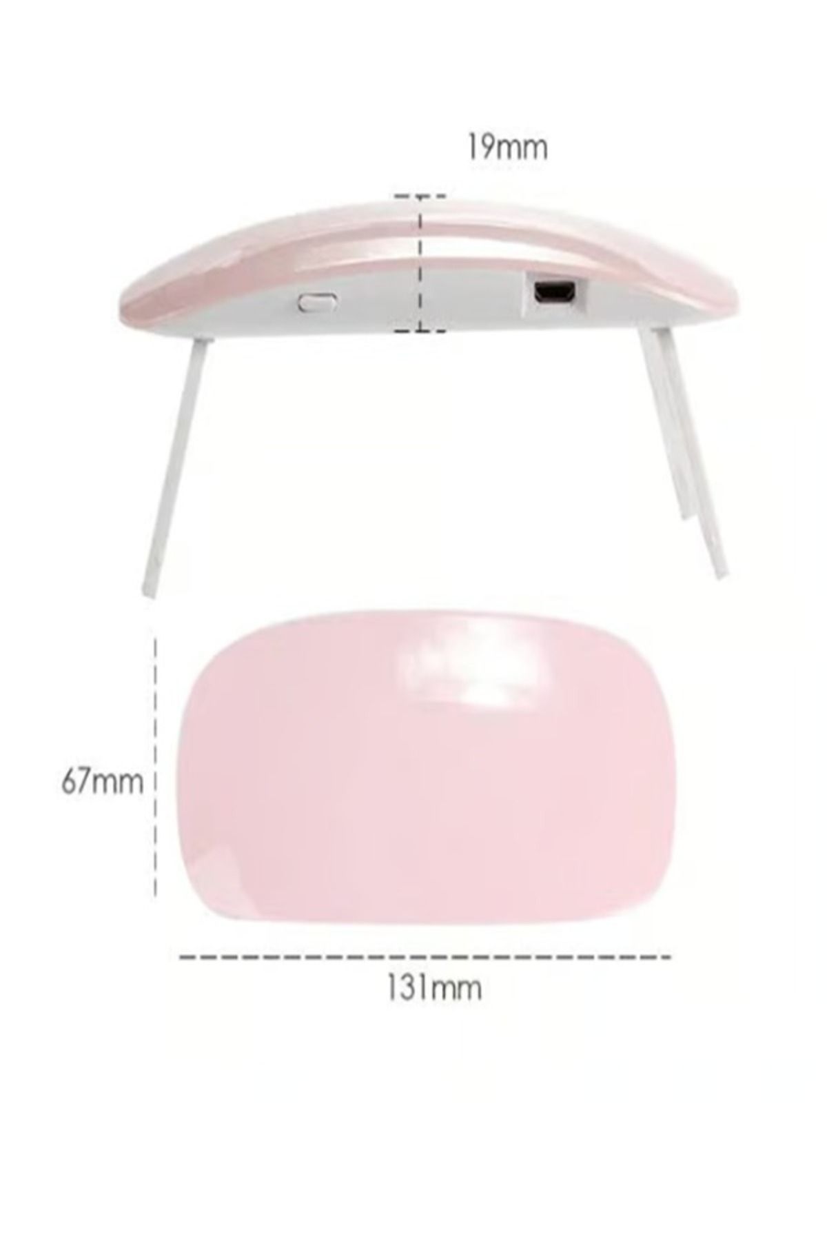 SUNmini 2 Modlu Zaman Ayarlı UV Oje Kurutcu 6 Ultraviyole ledli Takma - Protez Tırnak Kurutucu — nwn_sunmini_ E_Y — تصویر 6 از 8