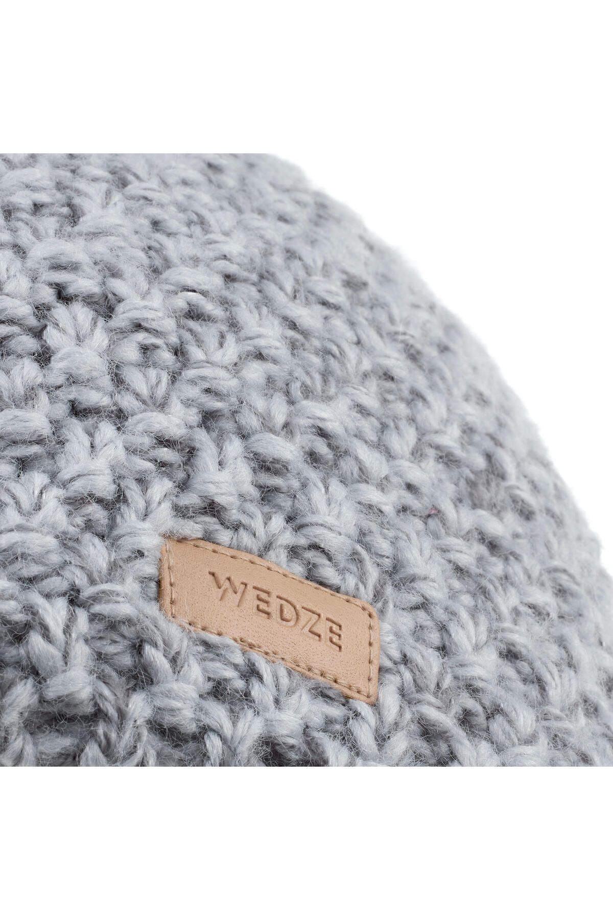 کلاه بافتنی آبی دخترانه و پسرانه بچگانه Wedze Ski Beanie ان خاکستری روشن بی زمان Decathlon