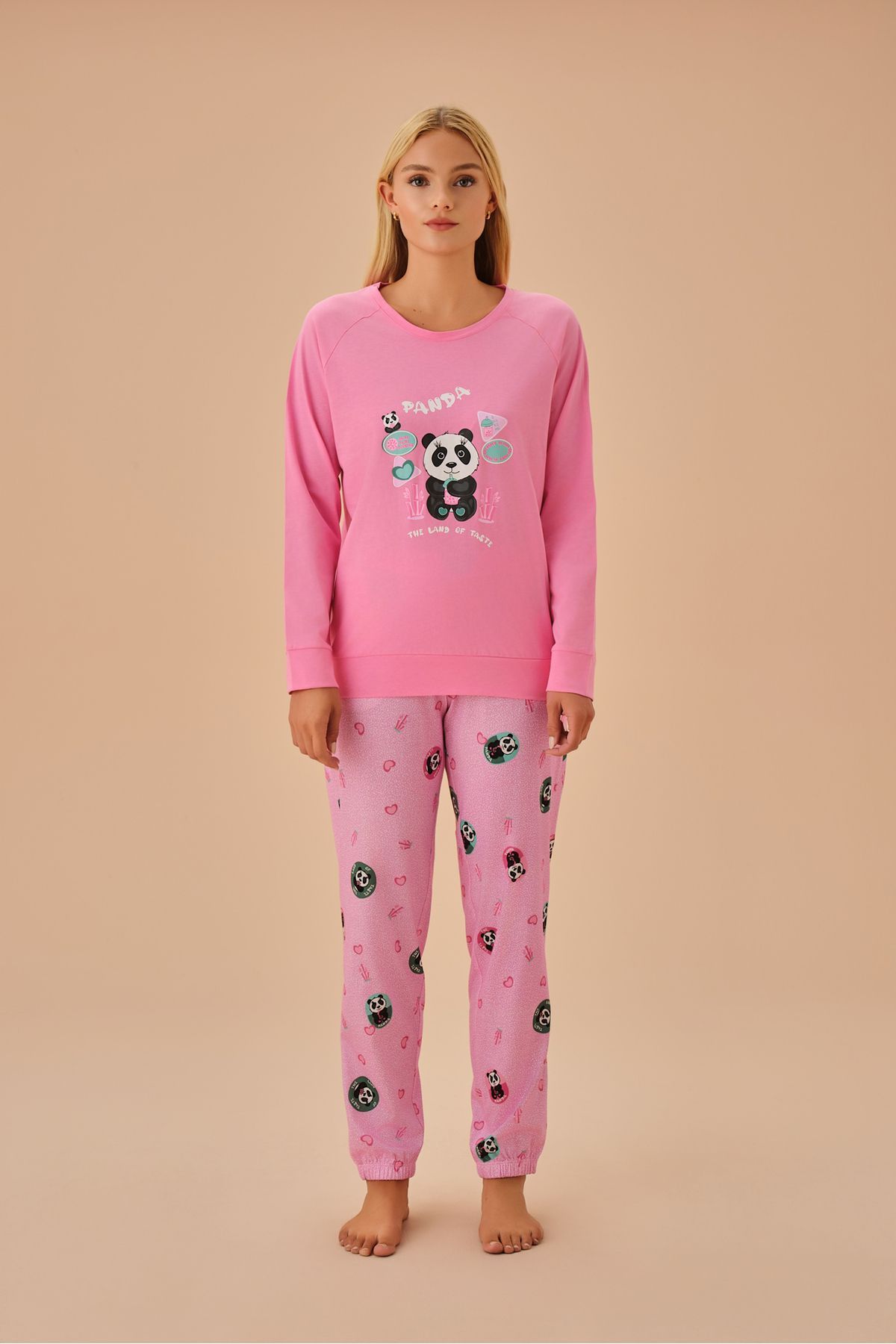 SUWEN-Panda Patterned Pajama Set 2