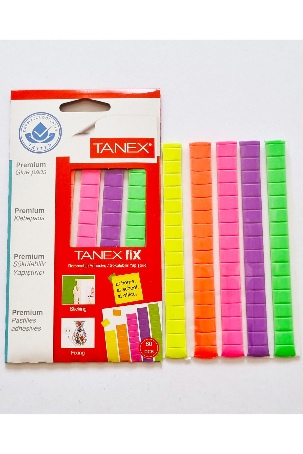 Modellino Tack-it Renkli Hamur Yapıştırıcı Tanex Fix 50gr 1 Paket Karışık Renkli